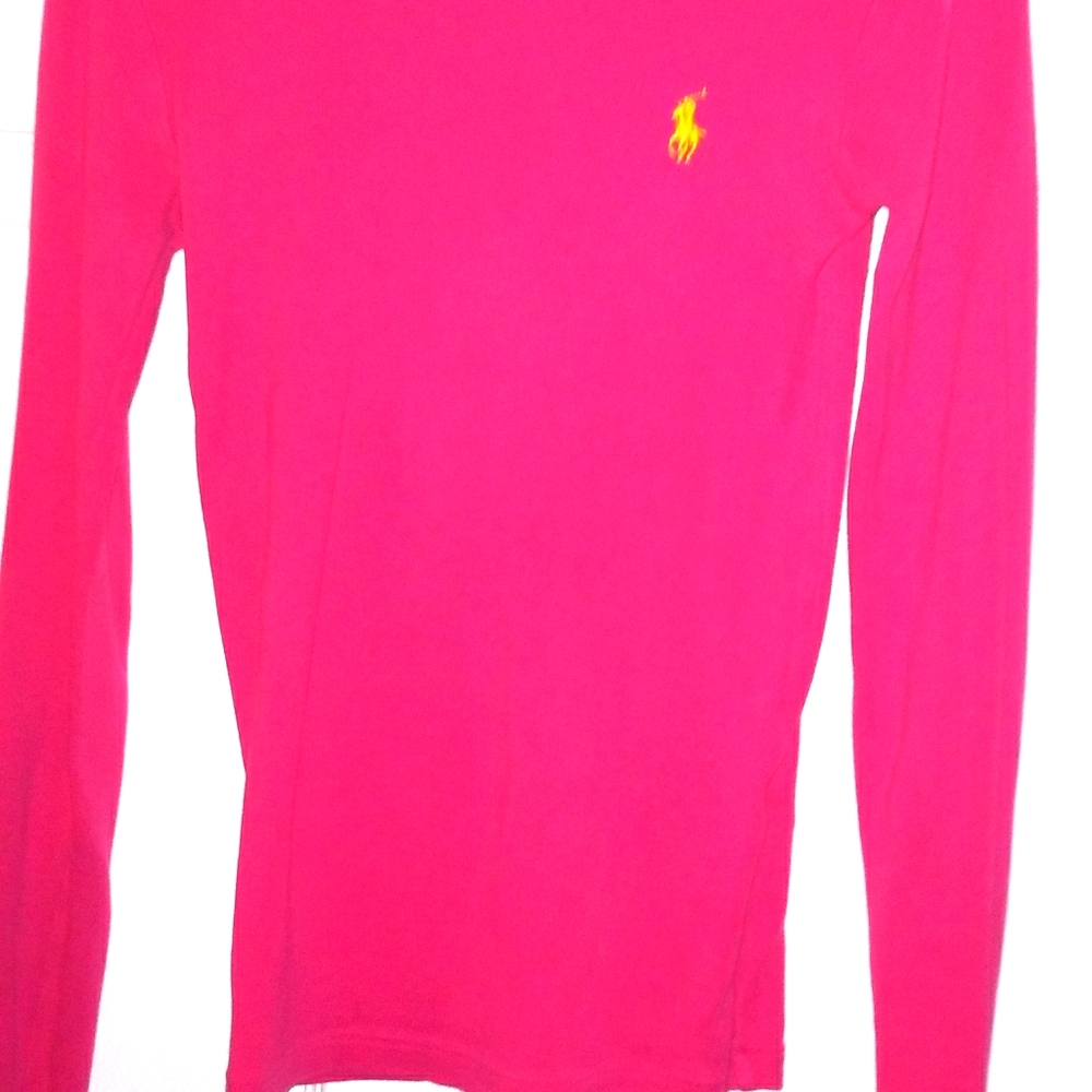 Hot pink long sleeve RALPH LAUREN